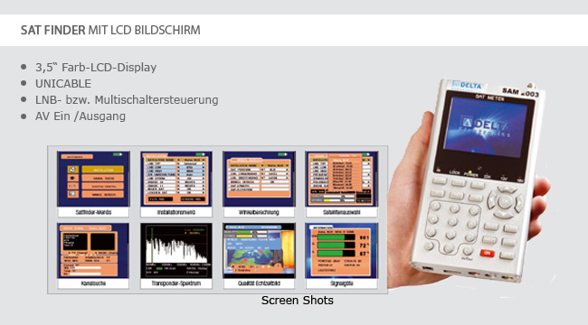 SAT FINDER MIT LCD BILDSCHIRM